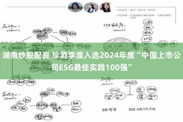 湖南炒股配资 珍酒李渡入选2024年度“中国上市公司ESG最佳实践100强”