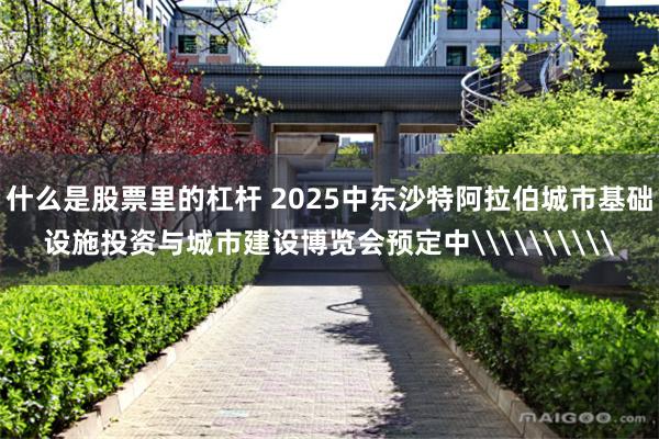 什么是股票里的杠杆 2025中东沙特阿拉伯城市基础设施投资与城市建设博览会预定中\\\\\