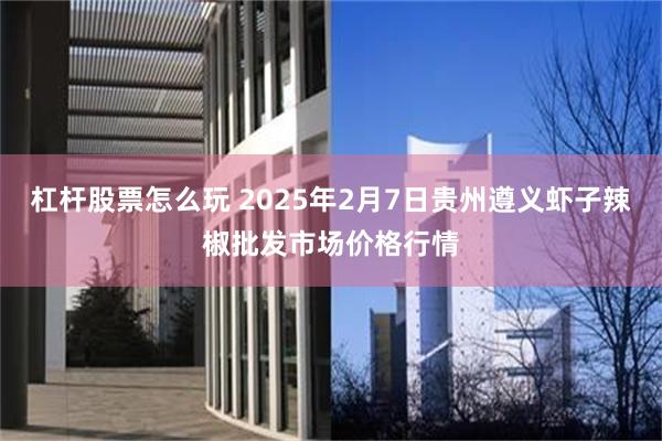 杠杆股票怎么玩 2025年2月7日贵州遵义虾子辣椒批发市场价格行情